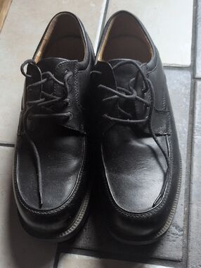 Club Room Black Leather Derby Lace-Up Shoes